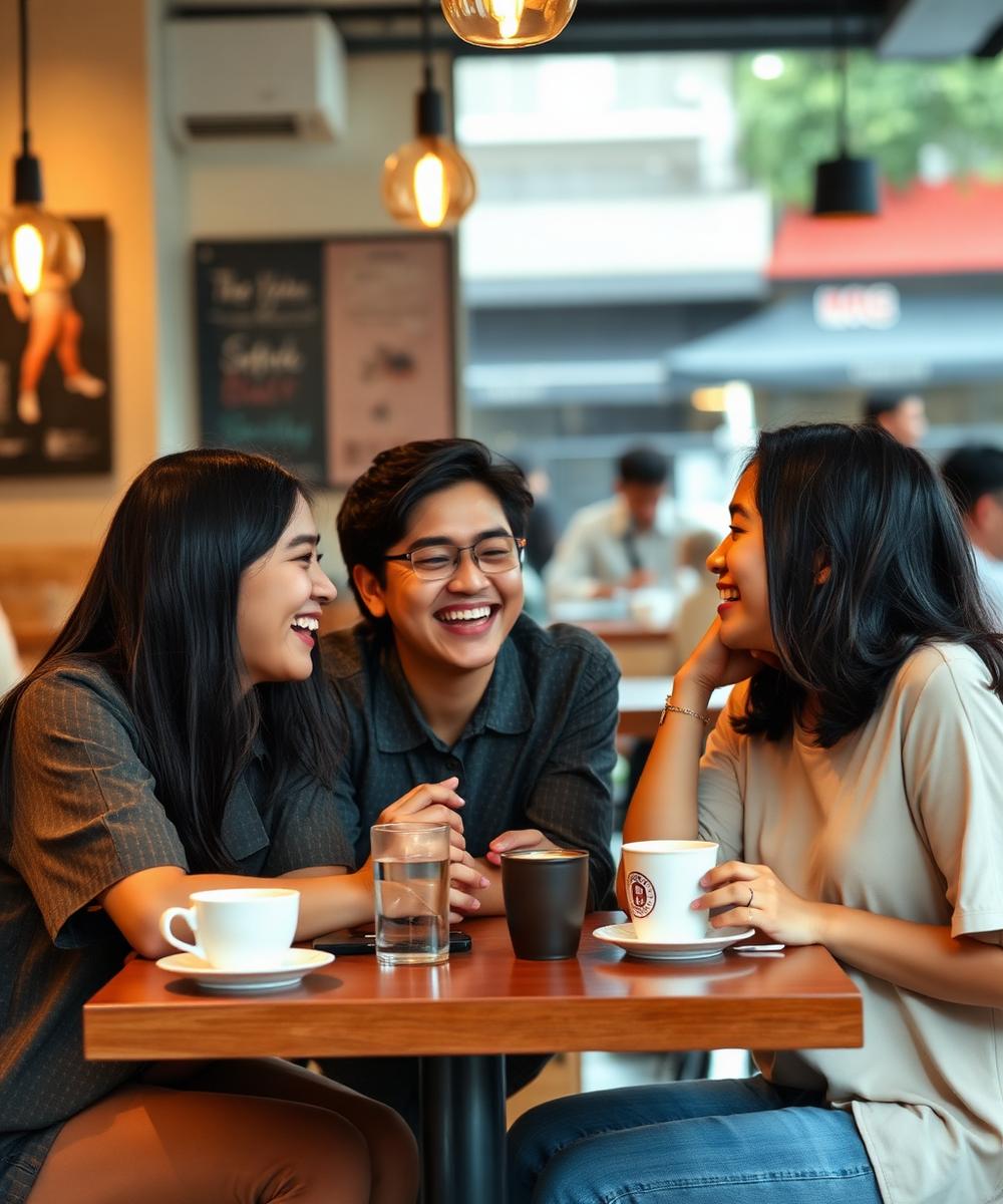 Pengunjung tertawa di Kicau